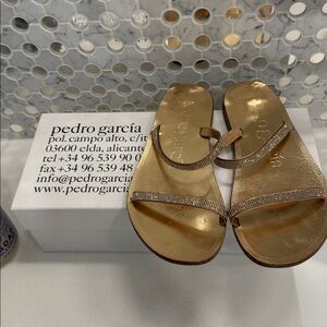 Pedro Garcia Gold Sandals size 36